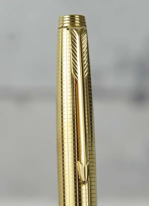 Vintage parker 75 Insignia 14K gold filled fountain pen and ballpoint set with 14K M nib - NOS unused - Image 14