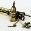 Antique brass inkwell  with dual pen storage slot - 1920 antique - Image 3