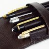 genuine leather pen pouch  for 4 jumbo pens  - With individual pockets - Image 5