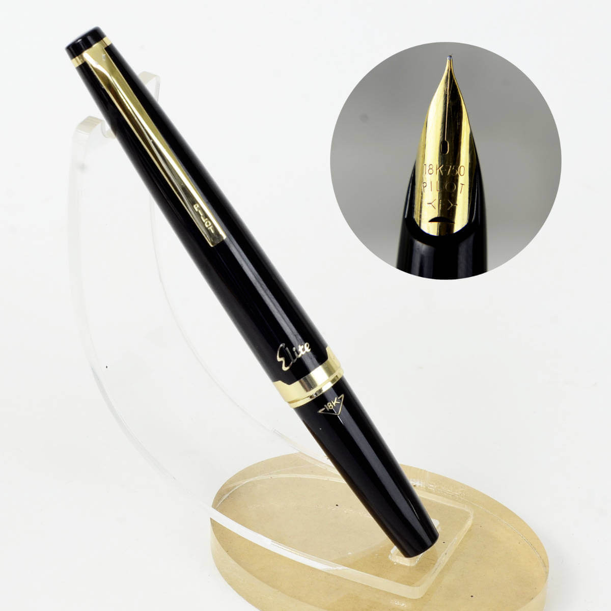 Buy Pilot Elite 18K fountain pen with 18K solid gold F nib online