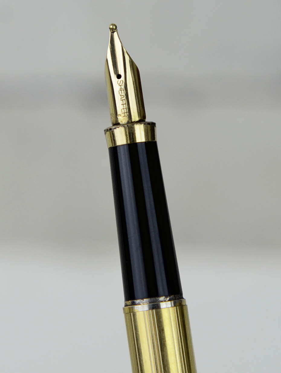 Sheaffer Fashion 270 Fountain Pen Gold Plated Barrel 23k Gold Plated B Nib Antikcart