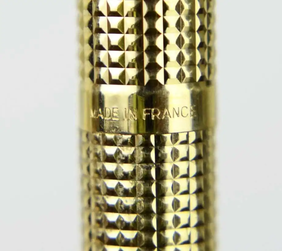 Vintage parker 75 Diamante 18K gold filled fountain pen  with 18K F nib - NOS unused - Image 10