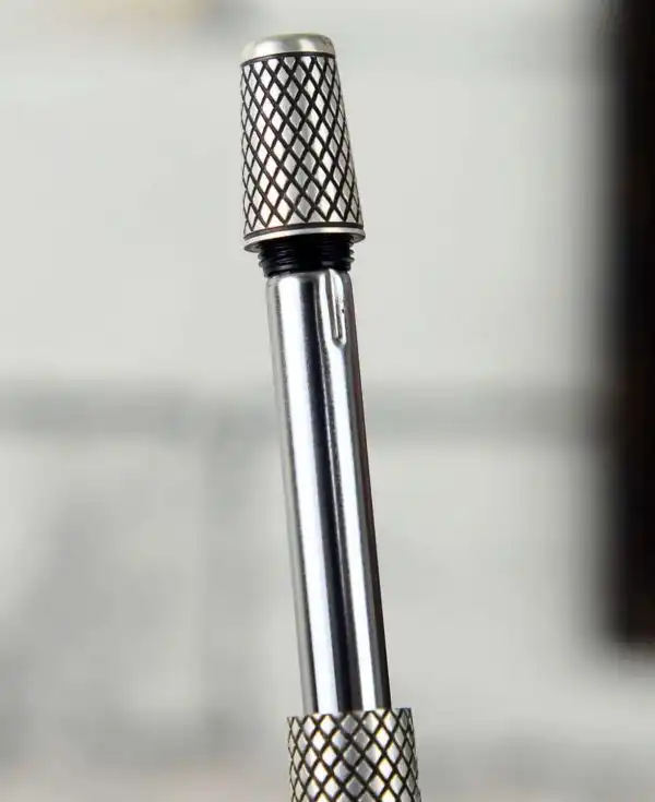 Vintage Sheaffer sterling silver Imperial touchdown fountain pen with 14K solid gold inlaid F nib - Image 5