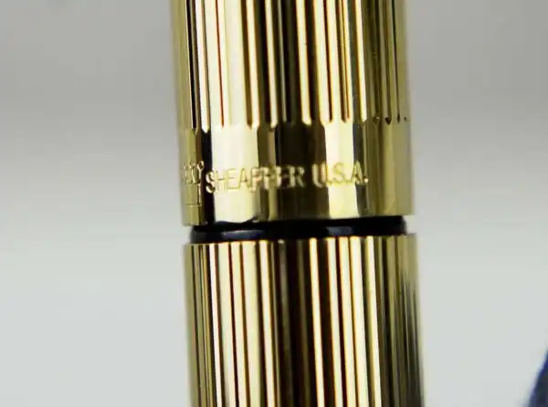 Vintage sheaffer targa 1005 fountain pen ballpoint pen set  gold rolled body 14K gold B nib - Unused - Image 4