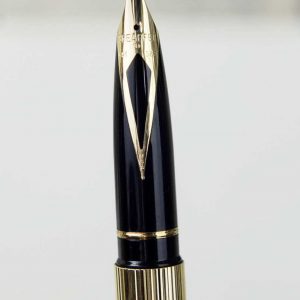 Vintage-Sheaffer-Targa-1005-Gold-Plated-Fountain-Pen-ballpoint-set-14KT-solid-gold-M-nib