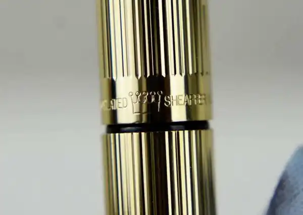 Vintage sheaffer targa 1005 fountain pen ballpoint pen set  gold rolled body 14K gold B nib - Unused - Image 9
