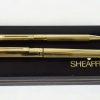Vintage sheaffer targa 1005 fountain pen ballpoint pen set  gold rolled body 14K gold B nib - Unused - Image 8