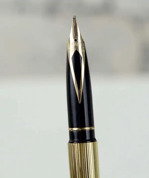 Vintage sheaffer targa 1005 fountain pen ballpoint pen set  gold rolled body 14K gold B nib - Unused - Image 6