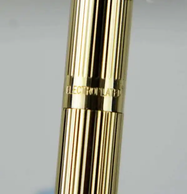 Vintage sheaffer targa 1005 fountain pen ballpoint pen set  gold rolled body 14K gold B nib - Unused - Image 12