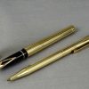 Vintage sheaffer targa 1005 fountain pen ballpoint pen set  gold rolled body 14K gold B nib - Unused - Image 14