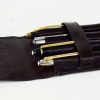 genuine leather pen pouch  for 4 jumbo pens  - With individual pockets - Image 9