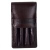 genuine leather pen pouch  for 4 jumbo pens  - With individual pockets - Image 12