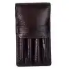 genuine leather pen pouch  for 4 jumbo pens  - With individual pockets - Image 12