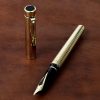 Vintage sheaffer targa fountain pen 1007 23K gold plated  body and 14K gold M nib - Image 4