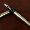 Vintage sheaffer targa fountain pen 1007 23K gold plated  body and 14K gold M nib - Image 6