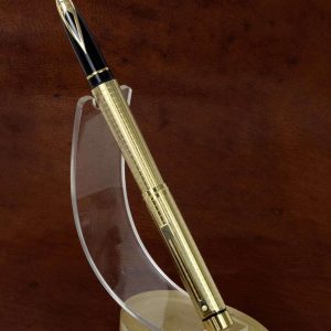 vintage-Sheaffer-Fountain-pen-1007-Targa-gold-plated-barrel-14k-solid-gold-M-nib