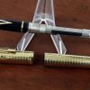 Vintage sheaffer targa fountain pen 1007 23K gold plated  body and 14K gold M nib - Image 3