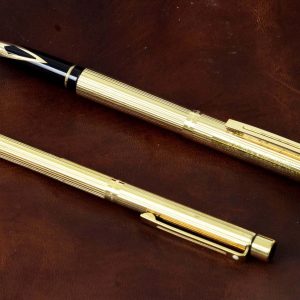 vintage-Sheaffer-targa-fountain-pen-14KT-solid-gold-585-B-nib
