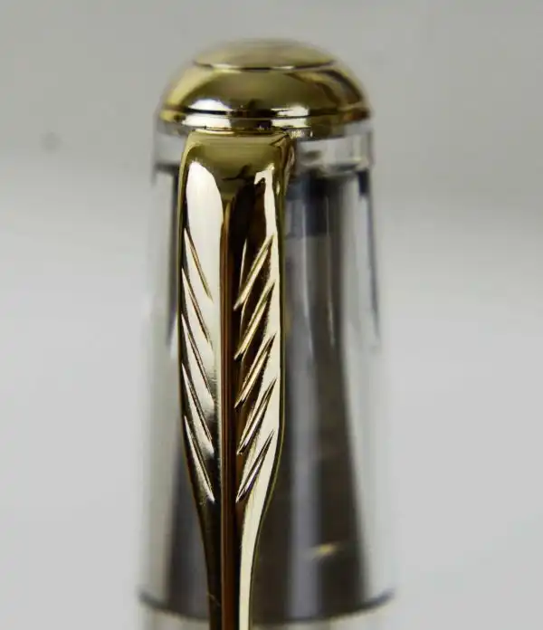 wing sung demonstrator piston filler  fountain pen with Golden F nib and Gold Trim - Image 9