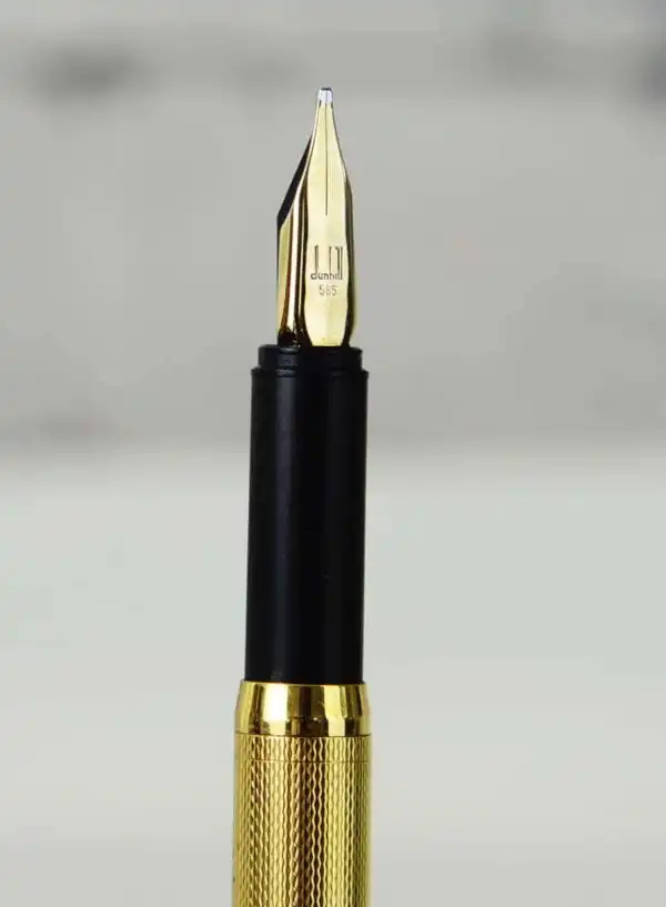 Dunhill gemline 14K gold filled fountain pen 14K 585 gold B nib - 1970 NOS - Image 9