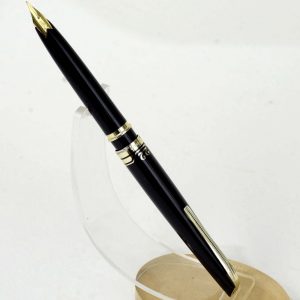 vintage-Platinum-Pocket-22-fountain-pen-with-22K-solid-gold-Fine-nib-golden-trim