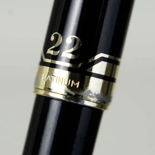 Platinum  pocket 22K fountain pen  with 22K solid gold F nib - Image 7