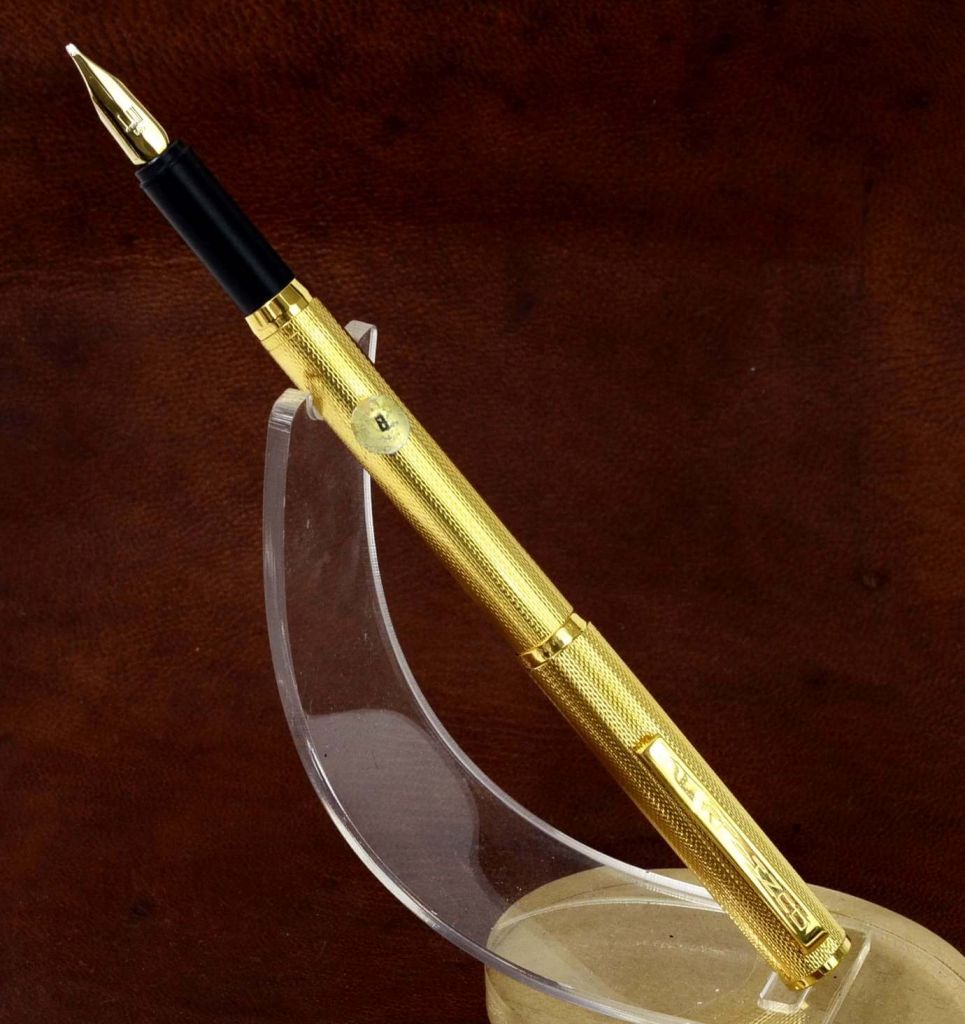 Buy dunhill gemline 14K gold barrel fountain pen with 14K 585 B nib online
