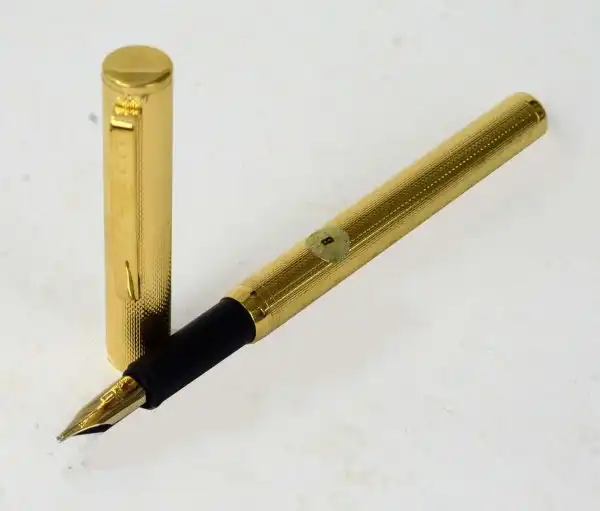 Dunhill gemline 14K gold filled fountain pen 14K 585 gold B nib - 1970 NOS - Image 3