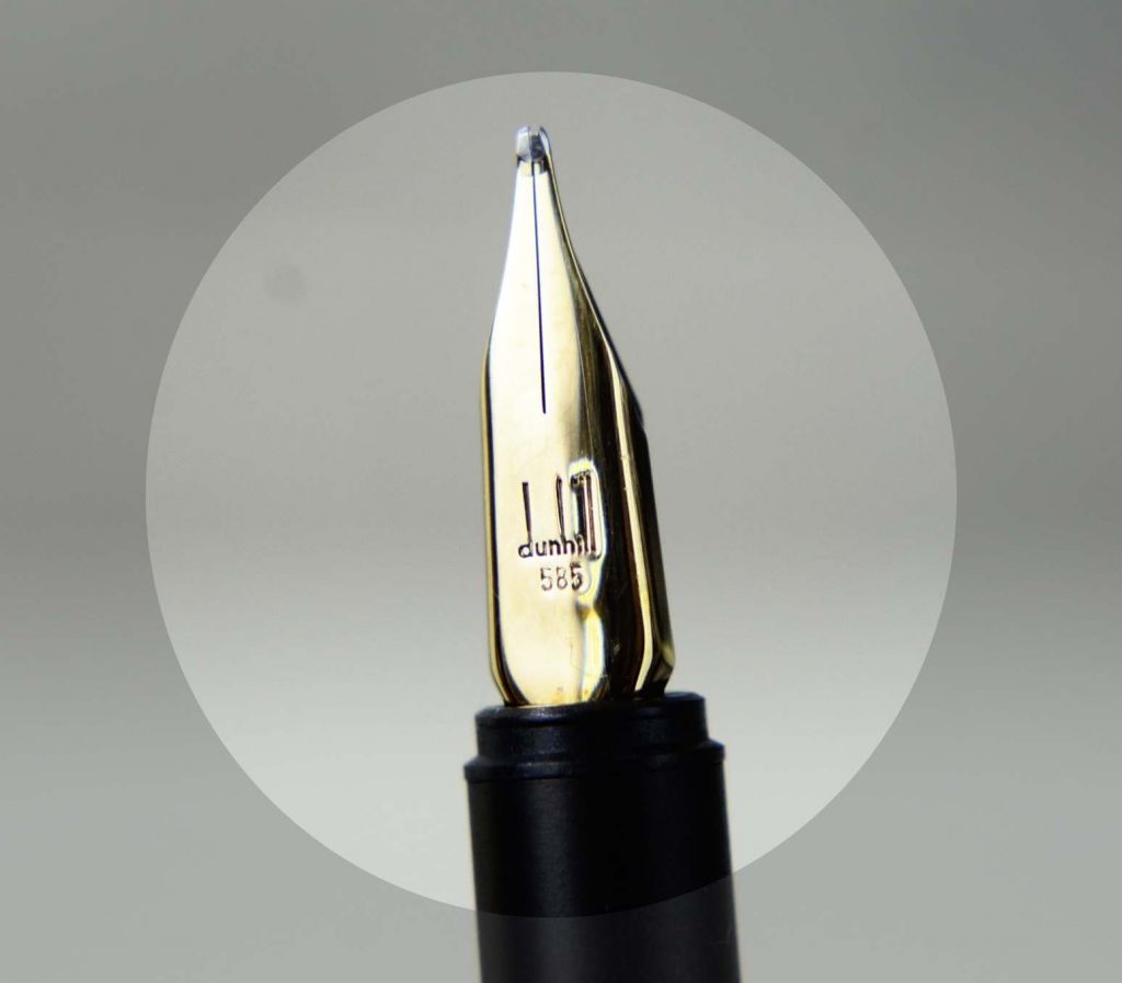 Buy dunhill gemline 14K gold barrel fountain pen with 14K 585 B nib online