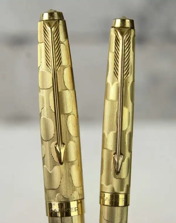 Vintage Parker 61 cumulus fountain pen and ballpoint pen set with 14K B nib - Image 8