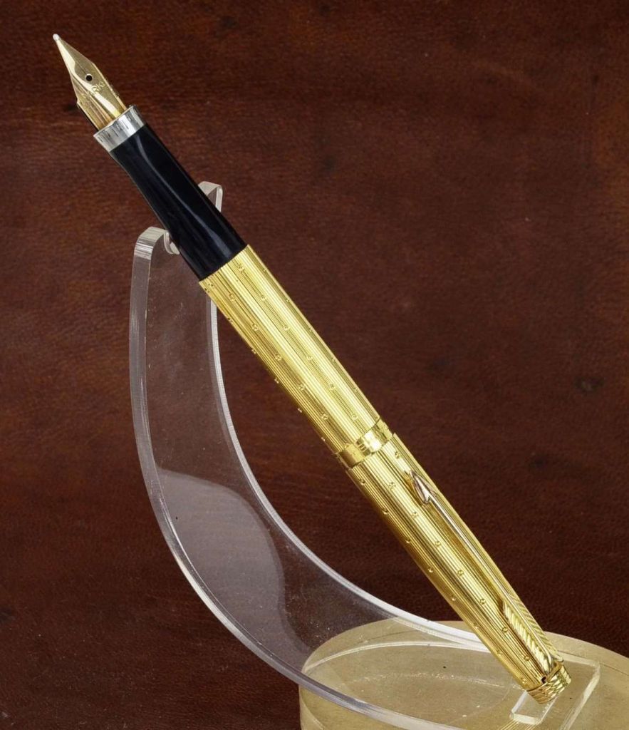 Buy parker 75 perle gold nib 14K fountain pen with gold plated barrel ...