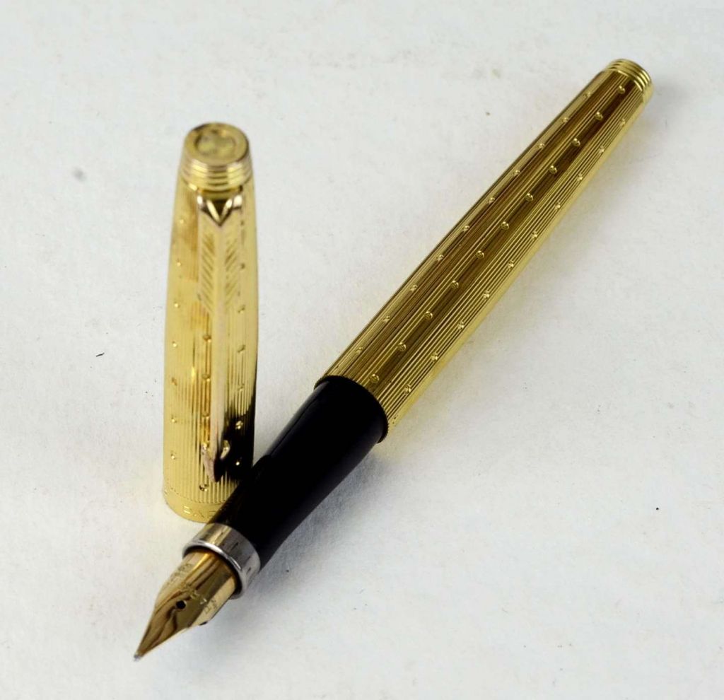 Buy parker 75 perle gold nib 14K fountain pen with gold plated barrel ...