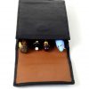 genuine leather pen pouch  for 4 super jumbo pens  - Jet Black - Image 9