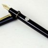 Vintage Pilot Custom 74 black barrel fountain pen -  14K 585 solid gold M nib - Image 3