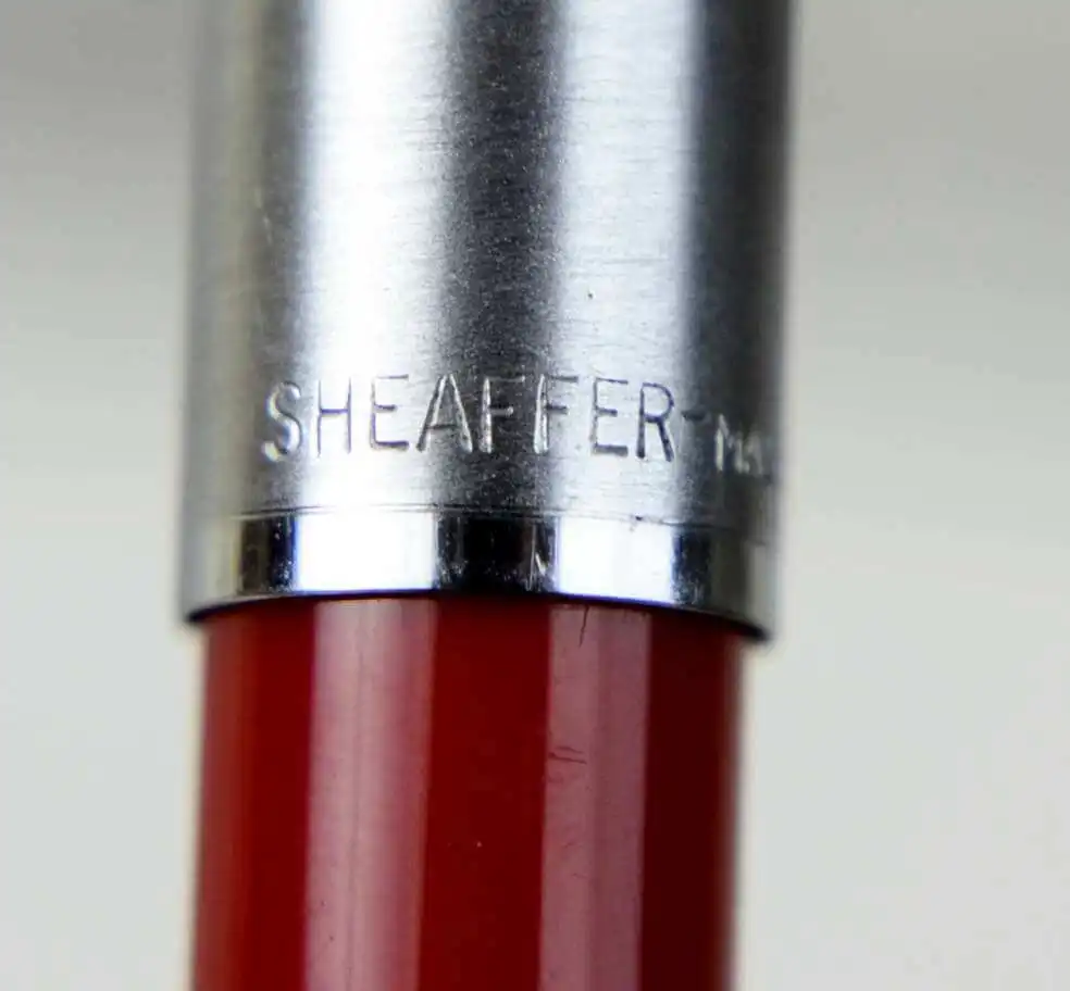 Vintage Sheaffer imperial 440 red barrel fountain pen - inlaid F nib - Image 5