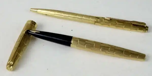 Vintage Parker 61 cumulus fountain pen and ballpoint pen set with 14K B nib - Image 4