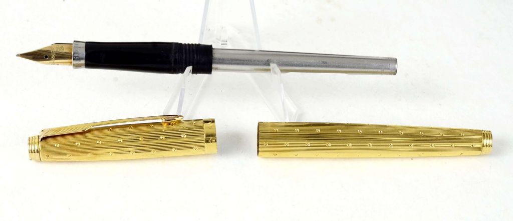 Buy parker 75 perle gold nib 14K fountain pen with gold plated barrel ...