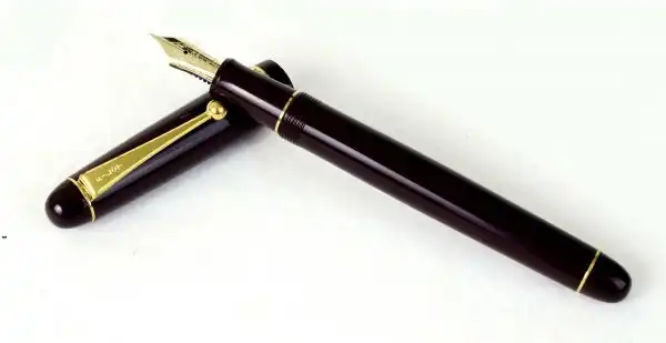 Vintage Pilot Custom 74 burgundy  fountain pen -  14K 585 solid gold M nib - Image 3
