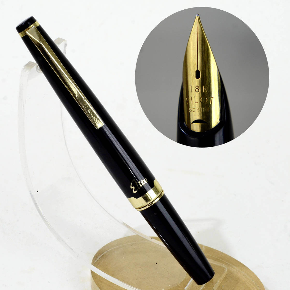 Pilot Fountain Pen 78G Black Color EF 22k Gold Nib Made In Japan
