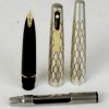 Vintage sheaffer lady 642  Silver plated  barrel fountain pen 14K solid gold M nib - Image 4
