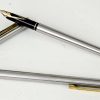 Vintage sheaffer targa 1001XGS slim fountain pen and ballpoint pen set 14K gold F nib - Image 3