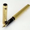 Vintage sheaffer targa fountain pen 1013 23K gold plated barrel and 14K gold B nib - Image 4