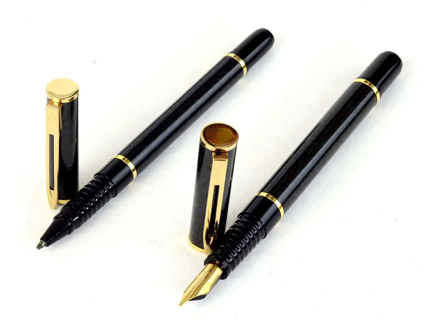 Vintage Waterman Laureat fountain pen and ballpoint set with 23K GP medium nib - Image 2