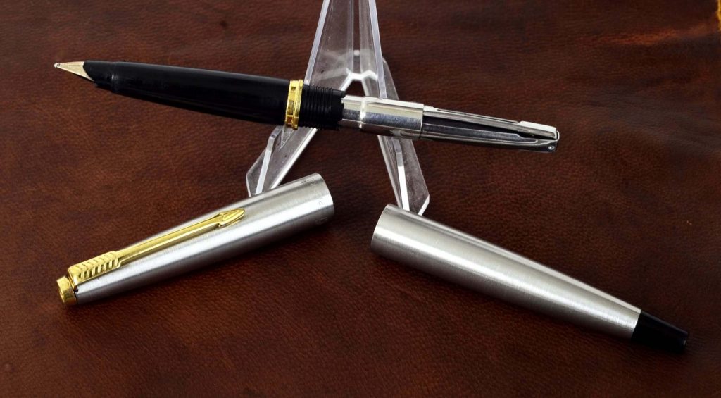 Buy online Parker 45 flighter 14k gold nib f fountain pen with metal body