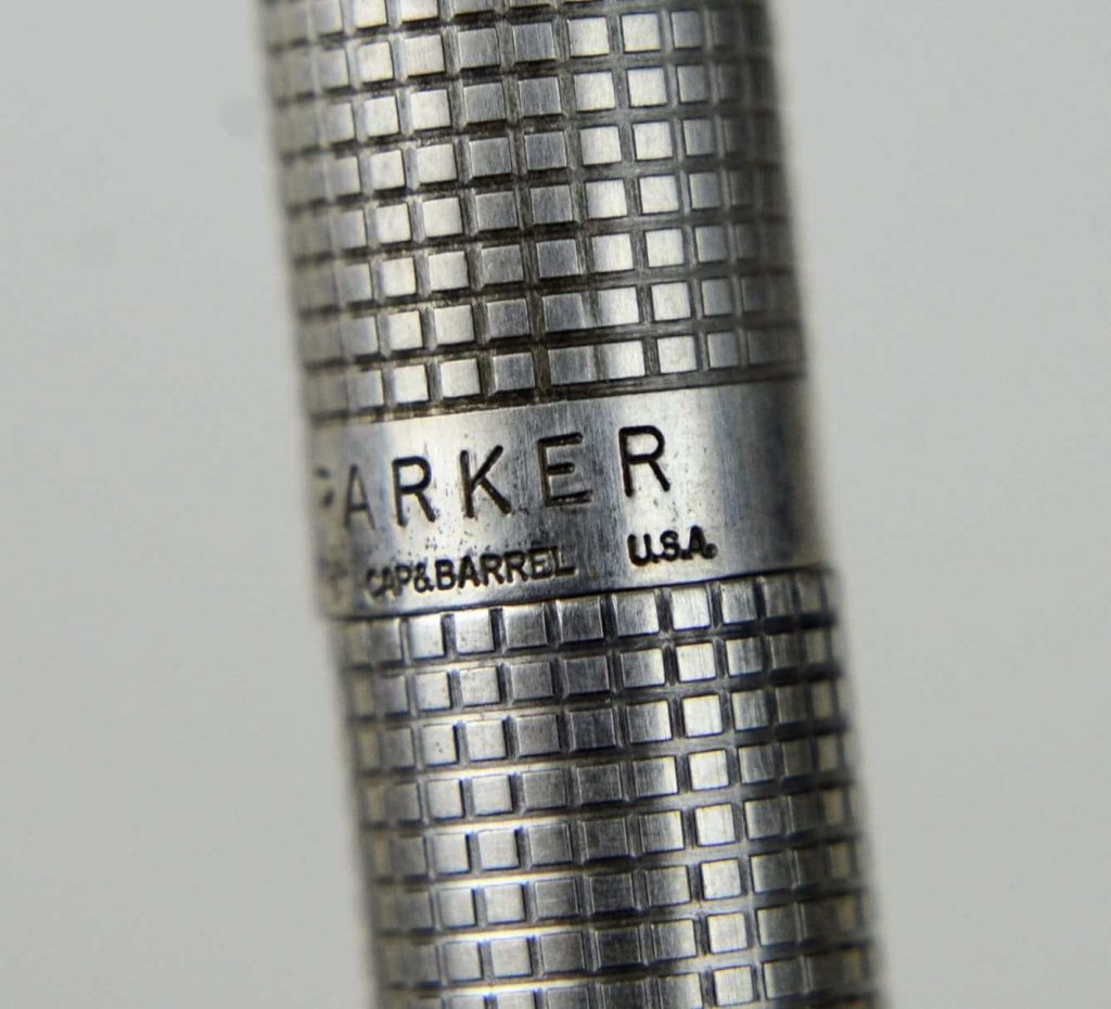 Vintage parker 75 sterling silver fountain pen with 14K gold broad nib