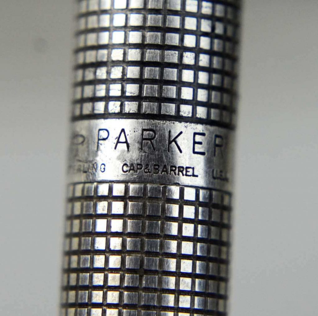 Vintage parker 75 sterling silver fountain pen with 14K gold medium nib