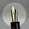 Vintage Pilot Custom 74 black barrel fountain pen -  14K 585 solid gold EF nib - Image 11