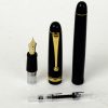 Vintage Pilot Custom 74 black barrel fountain pen -  14K 585 solid gold EF nib - Image 4