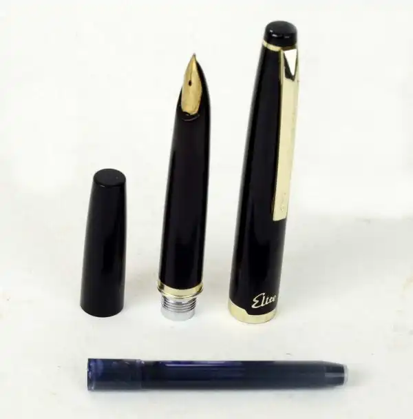 Vintage pilot Elite 18K 95s pocket fountain pen with 18K solid gold EF script nib - Image 4