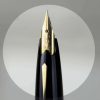 Vintage platinum sheep skin leather fountain pen -  18K 750  solid gold F nib - Image 9